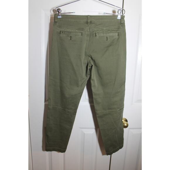 Prana Organic Cotton Blend Olive Green Janessa Pants sz 6 - Picture 2 of 3